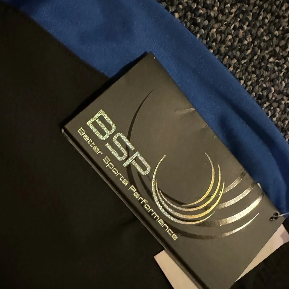 Women's Black and Blue Athletic Shorts